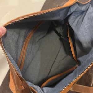 Trask weekender bag - Veg tan leather